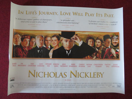 NICHOLAS NICKLEBY UK QUAD (30"x 40") ROLLED POSTER JAMIE BELL C. PLUMMER 2002 Rendezvous Cinema Movie posters