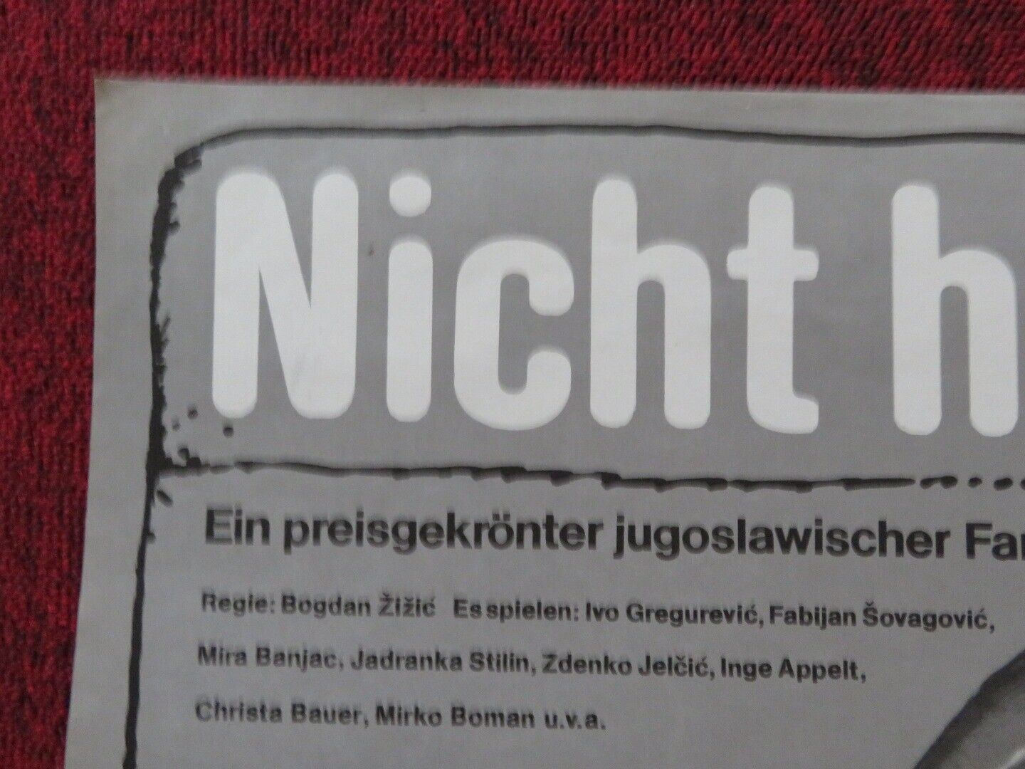 NICHT HINAUSLEHNEN GERMAN A1 (33"x 23") POSTER IVO GREGUREVIC 1977 - Rendezvous Cinema