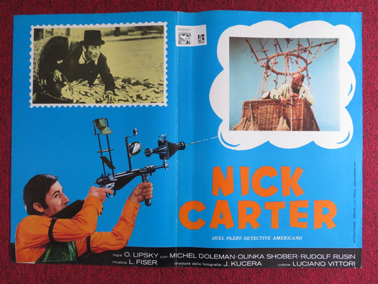 NICK CARTER QUEL PAZZO DETECTIVE AMERICANO - B ITALIAN FOTOBUSTA POSTER 1978 Rendezvous Cinema Movie posters