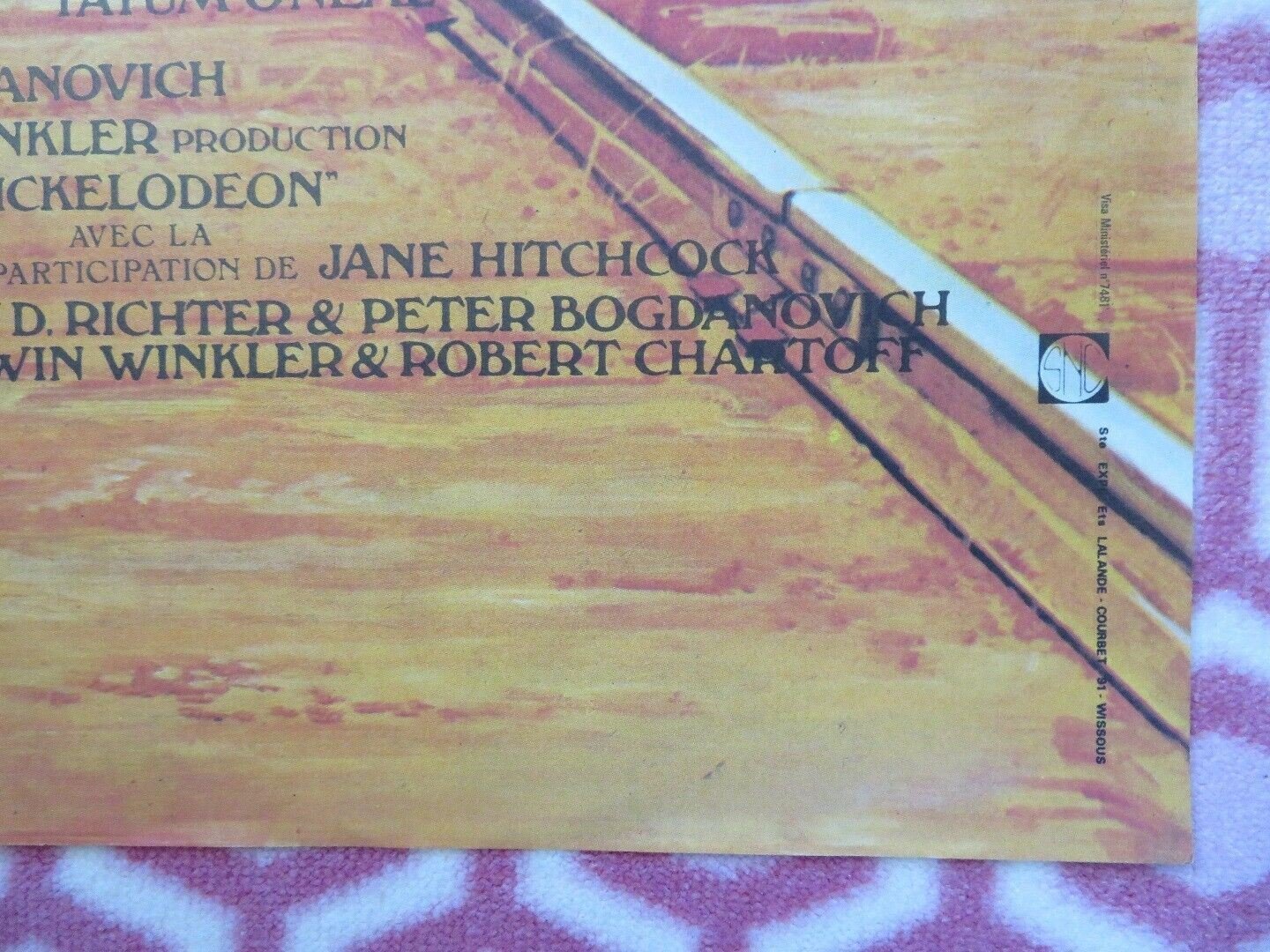 NICKELODEON FRENCH MOYENNE (30.5"x 23") POSTER RYAN O'NEAL BURT REYNOLDS 1976 Movie posters