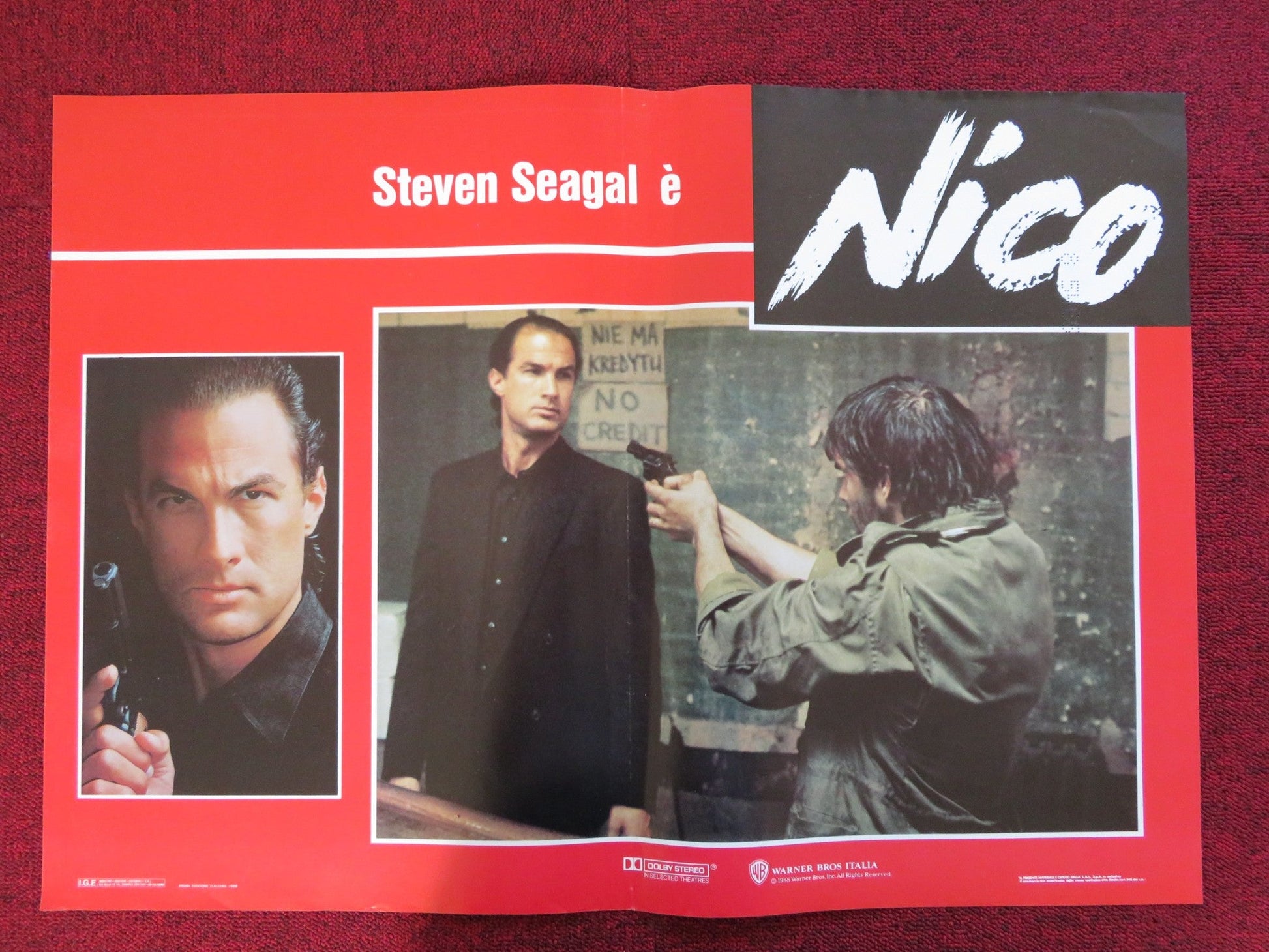 NICO / ABOVE THE LAW - A(2) ITALIAN FOTOBUSTA POSTER STEVEN SEGAL PAM GRIER 1988 Rendezvous Cinema Movie posters