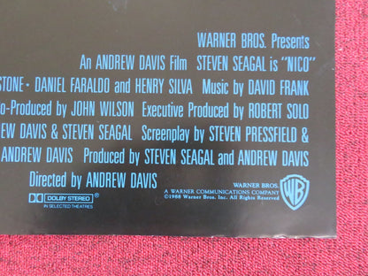 NICO / ABOVE THE LAW FOLDED US ONE SHEET POSTER STEVEN SEAGAL PAM GRIER 1988 Rendezvous Cinema Movie posters