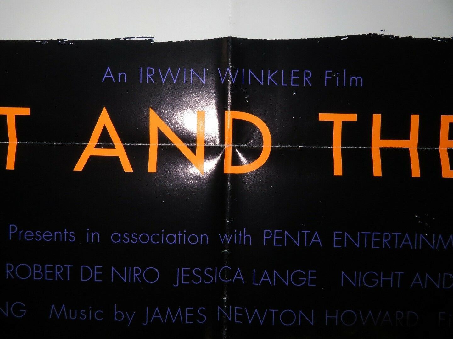 NIGHT AND THE CITY US ONE SHEET POSTER ROBERT DE NIRO JESSICAL LANGE 1992 Movie posters