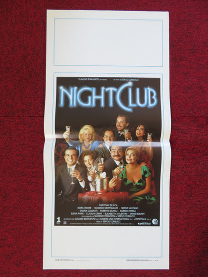 NIGHT CLUB ITALIAN LOCANDINA (27.5"x13") POSTER CHRISTIAN DE SICA 1989 Rendezvous Cinema Movie posters