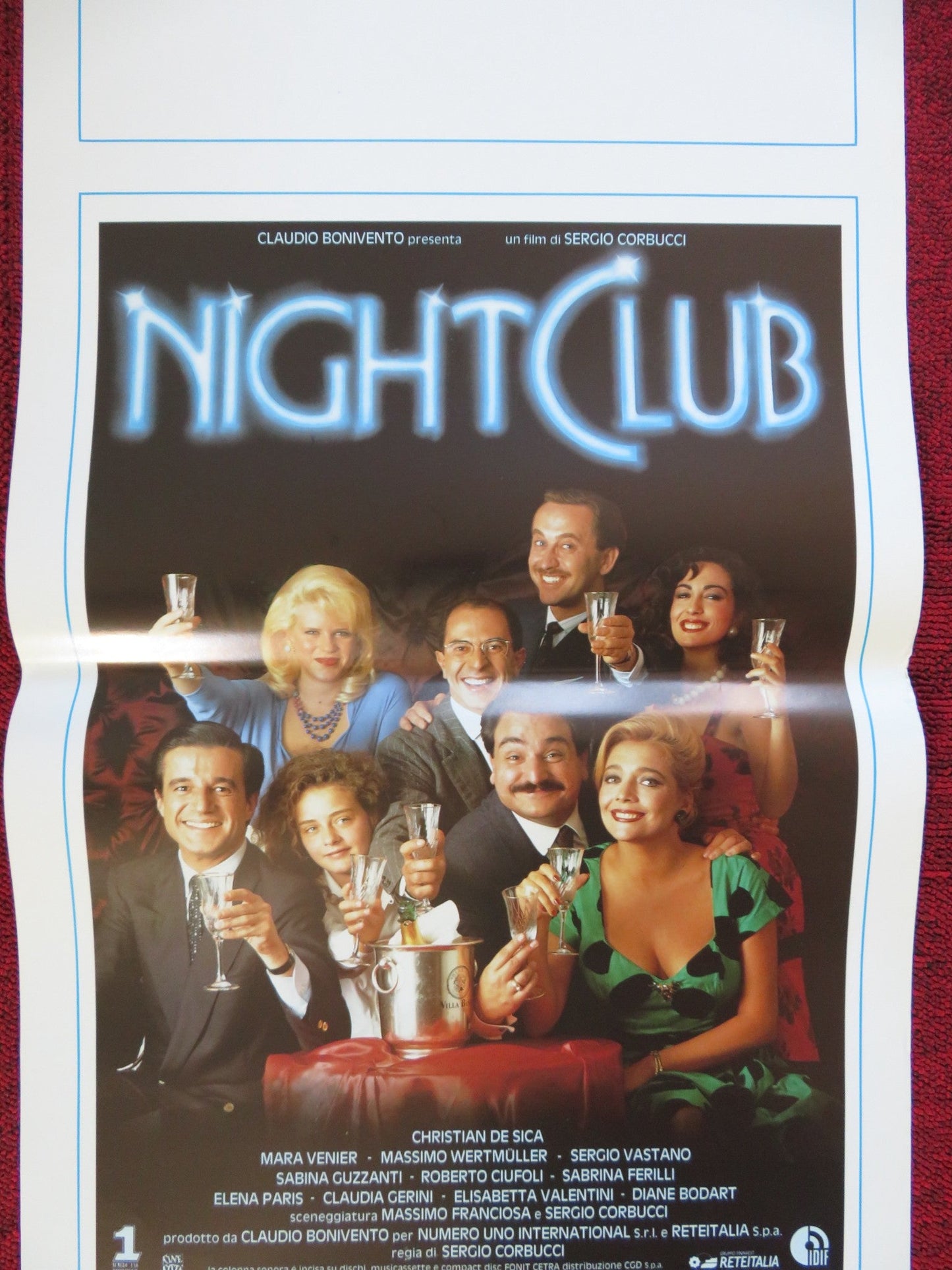 NIGHT CLUB ITALIAN LOCANDINA (27.5"x13") POSTER CHRISTIAN DE SICA 1989 Rendezvous Cinema Movie posters