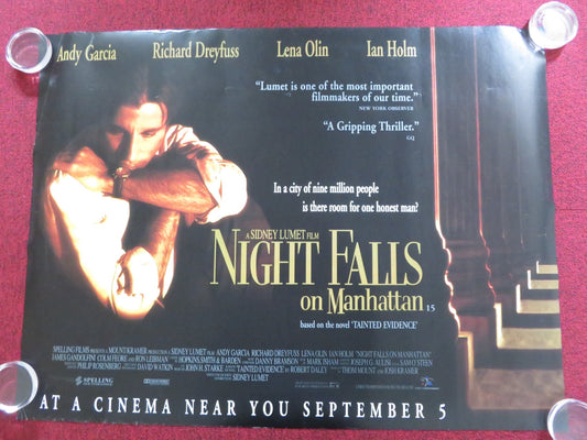 NIGHT FALLS ON MANHATTAN UK QUAD (30"x 40") ROLLED POSTER ANDY GARCIA 1996 Rendezvous Cinema Movie posters