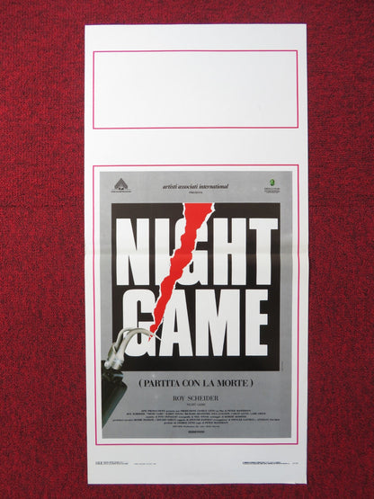 NIGHT GAME ITALIAN LOCANDINA POSTER ROY SCHEIDER KAREN YOUNG 1989 Rendezvous Cinema Movie posters