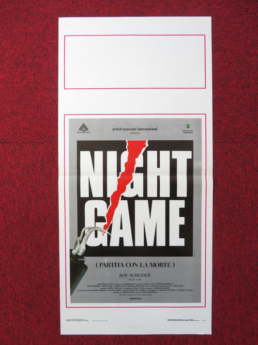 NIGHT GAME ITALIAN LOCANDINA POSTER ROY SCHEIDER KAREN YOUNG 1989 Rendezvous Cinema Movie posters