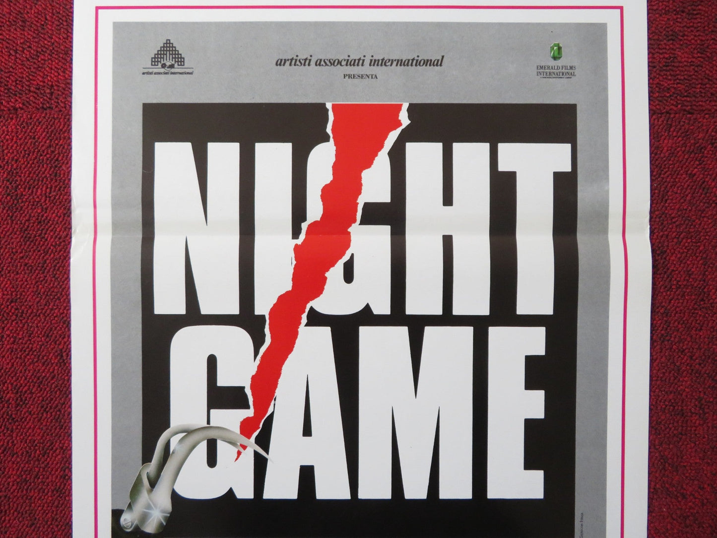 NIGHT GAME ITALIAN LOCANDINA POSTER ROY SCHEIDER KAREN YOUNG 1989 Rendezvous Cinema Movie posters