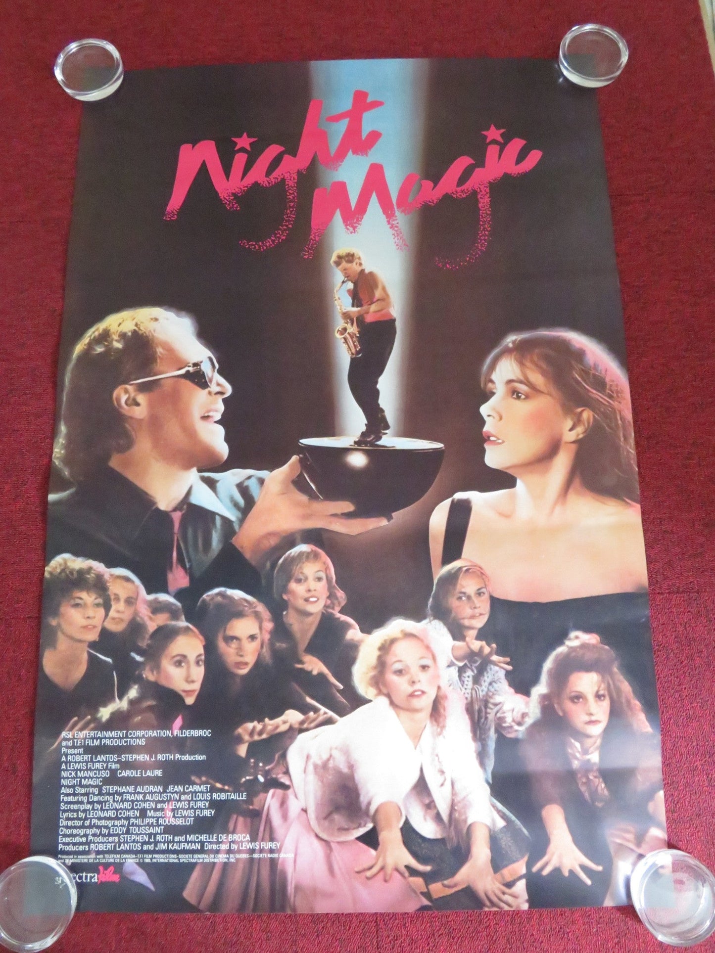 NIGHT MAGIC US ONE SHEET ROLLED POSTER NICK MANCUSO CAROLE LAURE 1985 Rendezvous Cinema Movie posters