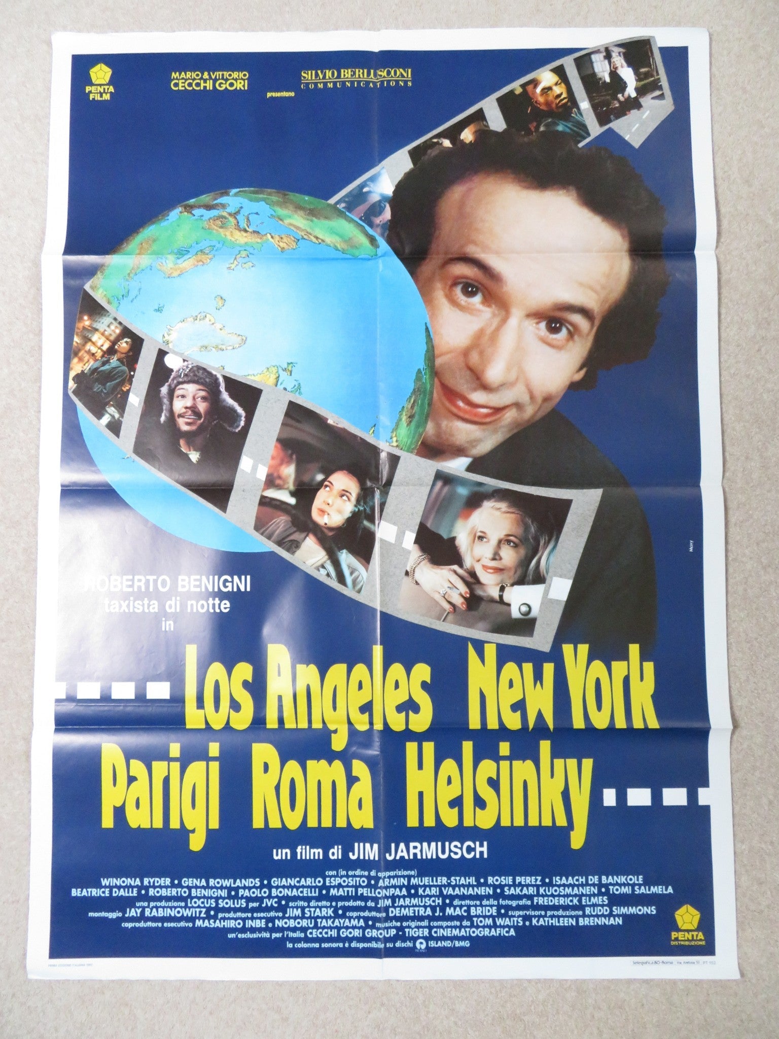 NIGHT ON EARTH ITALIAN 2 FOGLIO POSTER JIM JARMUSCH GENA ROWLANDS 1991 Rendezvous Cinema Movie posters