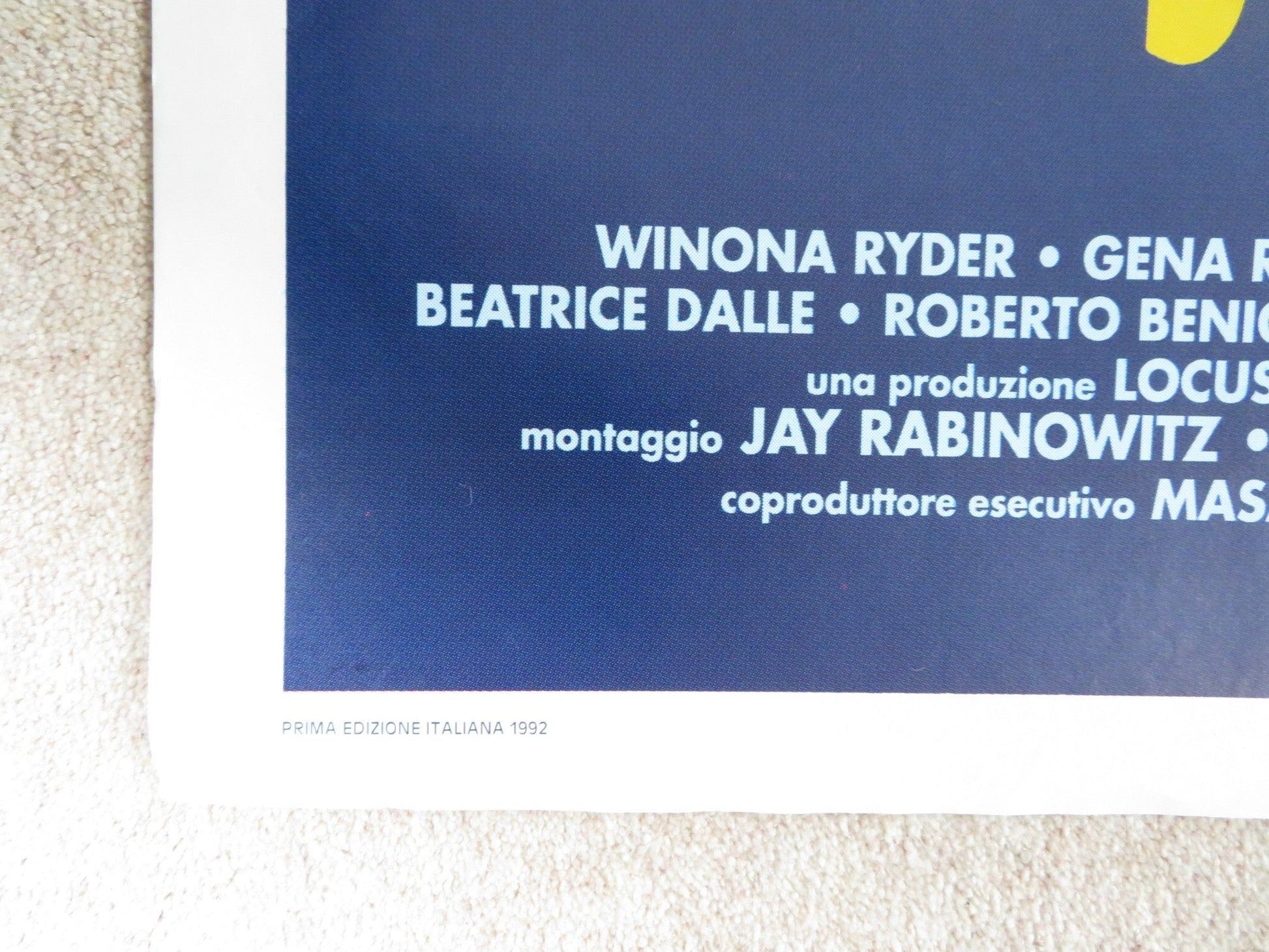 NIGHT ON EARTH ITALIAN 2 FOGLIO POSTER JIM JARMUSCH GENA ROWLANDS 1991 Rendezvous Cinema Movie posters