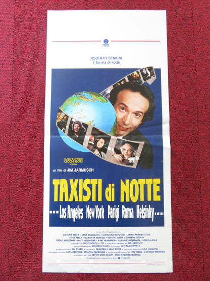 NIGHT ON EARTH ITALIAN LOCANDINA POSTER WINONA RYDER GENA ROWLANDS 1991 Rendezvous Cinema Movie posters