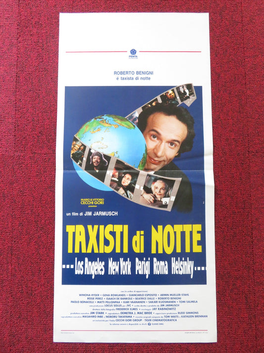 NIGHT ON EARTH ITALIAN LOCANDINA POSTER WINONA RYDER GENA ROWLANDS 1991 Rendezvous Cinema Movie posters