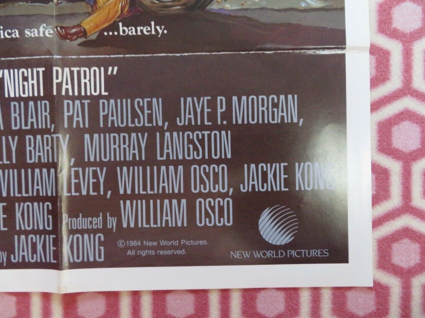NIGHT PATROL US ONE SHEET POSTER LINDA BLAIR PAT PAULSEN 1984 Movie posters