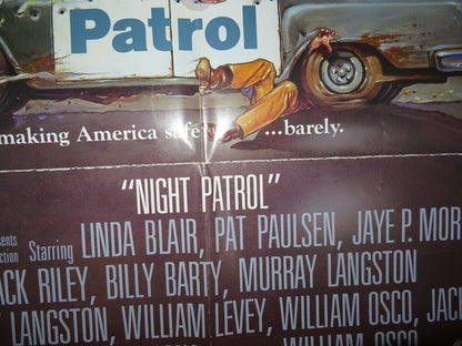 NIGHT PATROL US ONE SHEET POSTER LINDA BLAIR PAT PAULSEN 1984 Movie posters