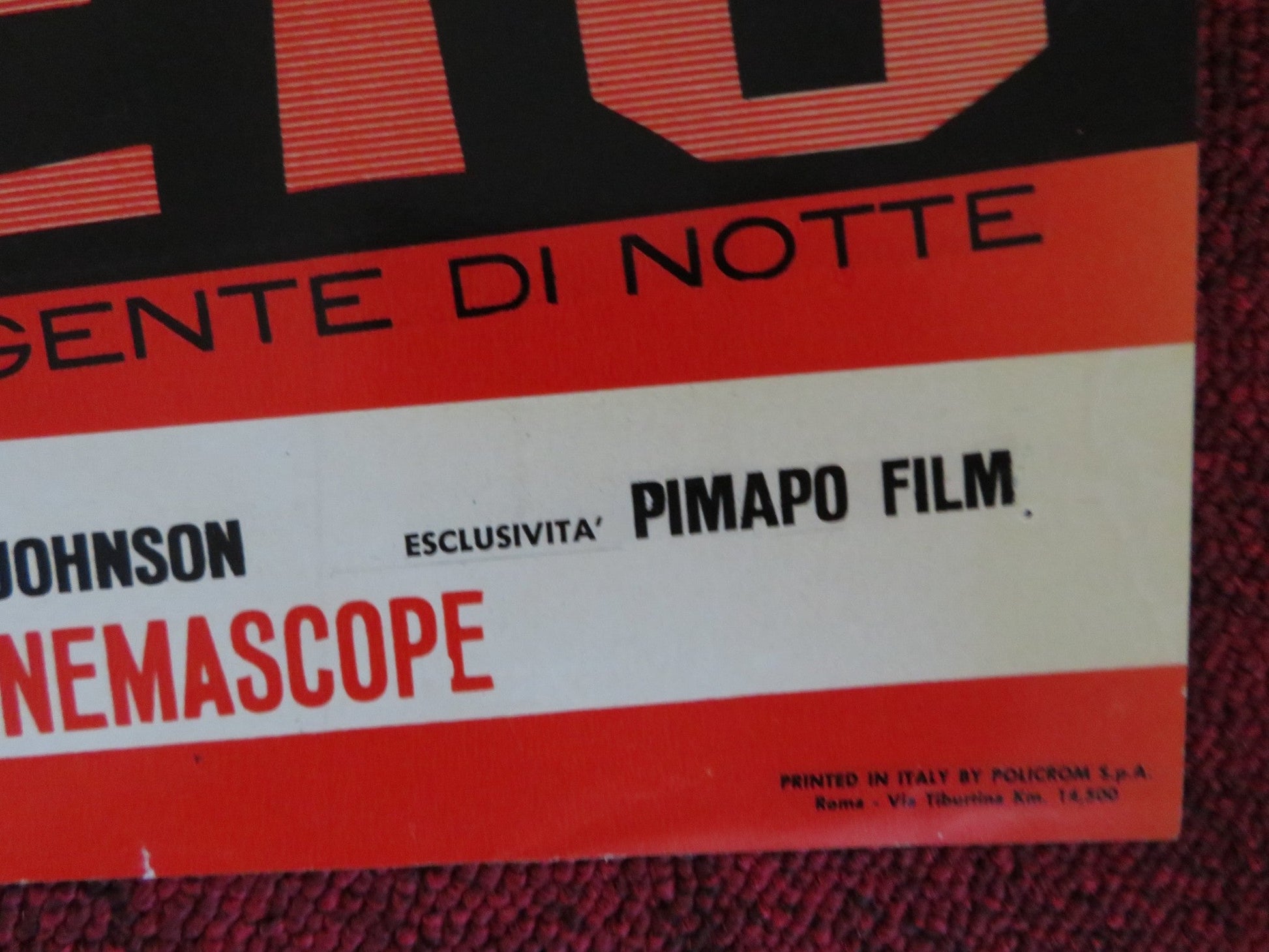 NIGHT PEOPLE - A ITALIAN FOTOBUSTA POSTER GREGORY PECK BRODERICK CRAWFORD 1954 Rendezvous Cinema Movie posters