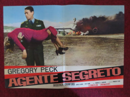 NIGHT PEOPLE - B ITALIAN FOTOBUSTA POSTER GREGORY PECK BRODERICK CRAWFORD 1954 Rendezvous Cinema Movie posters
