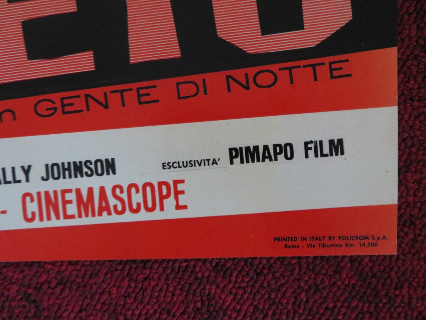 NIGHT PEOPLE - B ITALIAN FOTOBUSTA POSTER GREGORY PECK BRODERICK CRAWFORD 1954 Rendezvous Cinema Movie posters