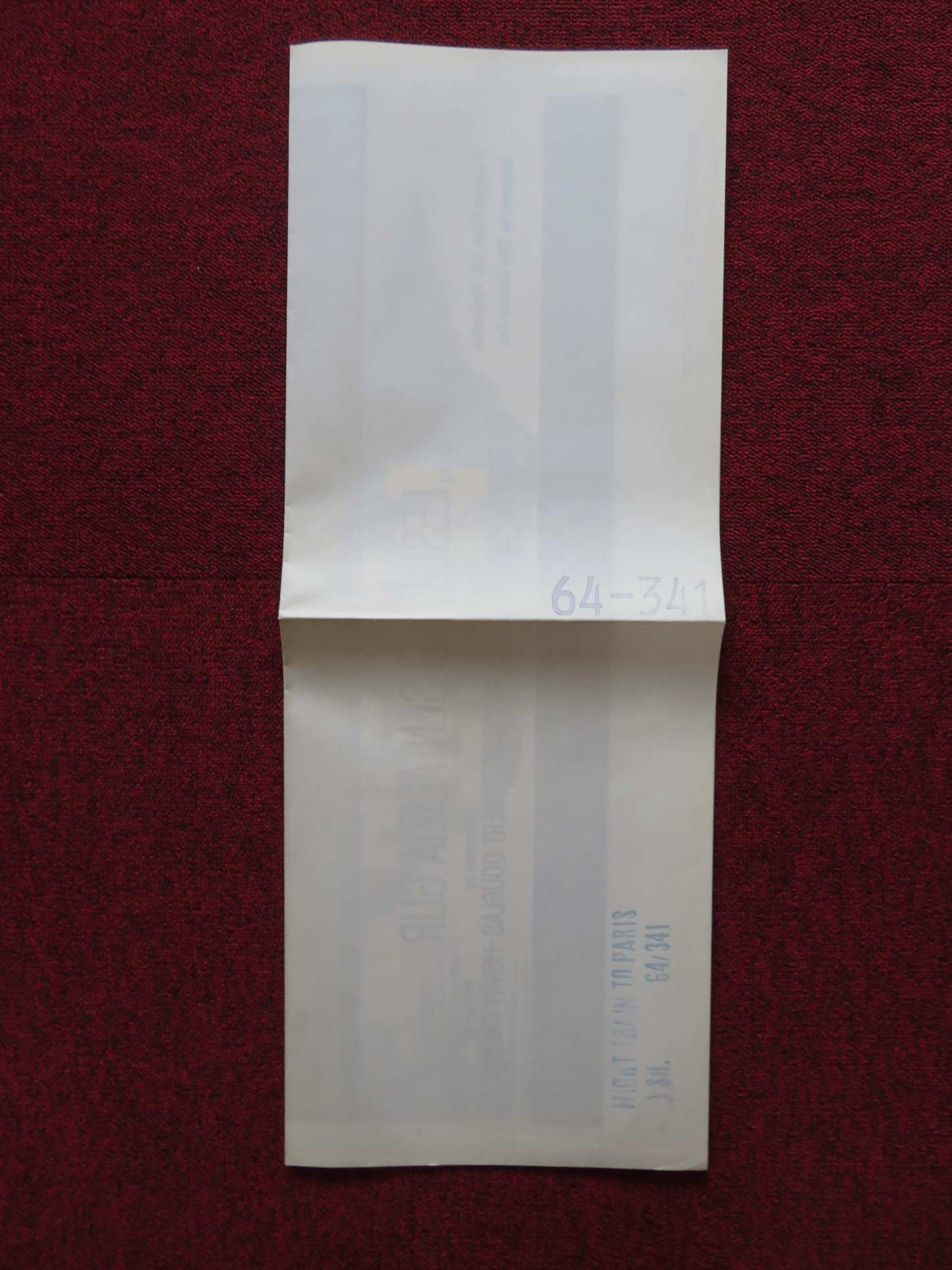 NIGHT TRAIN TO PARIS FOLDED US ONE SHEET POSTER LESLIE NIELSEN ALIZA GUR 1964 Rendezvous Cinema Movie posters