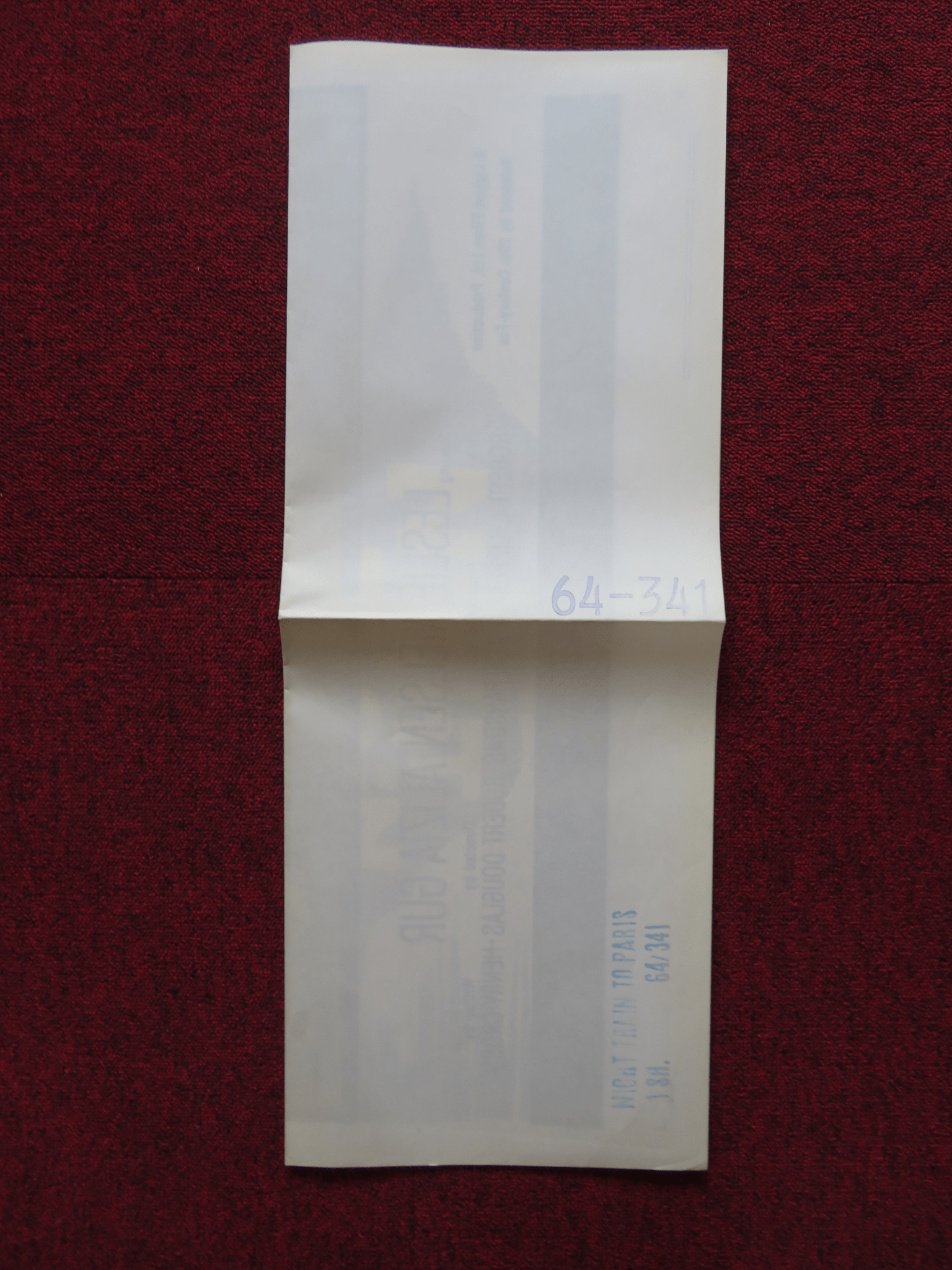 NIGHT TRAIN TO PARIS FOLDED US ONE SHEET POSTER LESLIE NIELSEN ALIZA GUR 1964 Rendezvous Cinema Movie posters