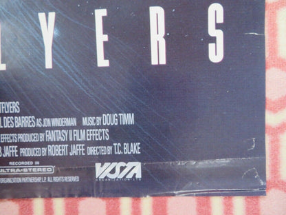 NIGHTFLYER FOLDED US ONE SHEET POSTER MICHAEL PRAED JOHN STANDING 1987 Movie posters