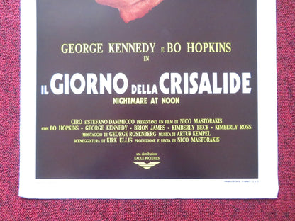 NIGHTMARE AT NOON ITALIAN LOCANDINA POSTER GEORGE KENNEDY BO HOPKINS 1988 Rendezvous Cinema Movie posters