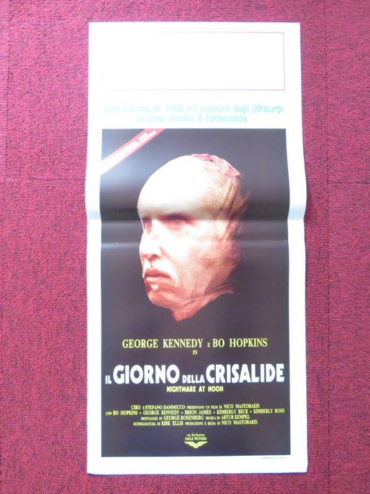NIGHTMARE AT NOON ITALIAN LOCANDINA POSTER GEORGE KENNEDY BO HOPKINS 1988 Rendezvous Cinema Movie posters