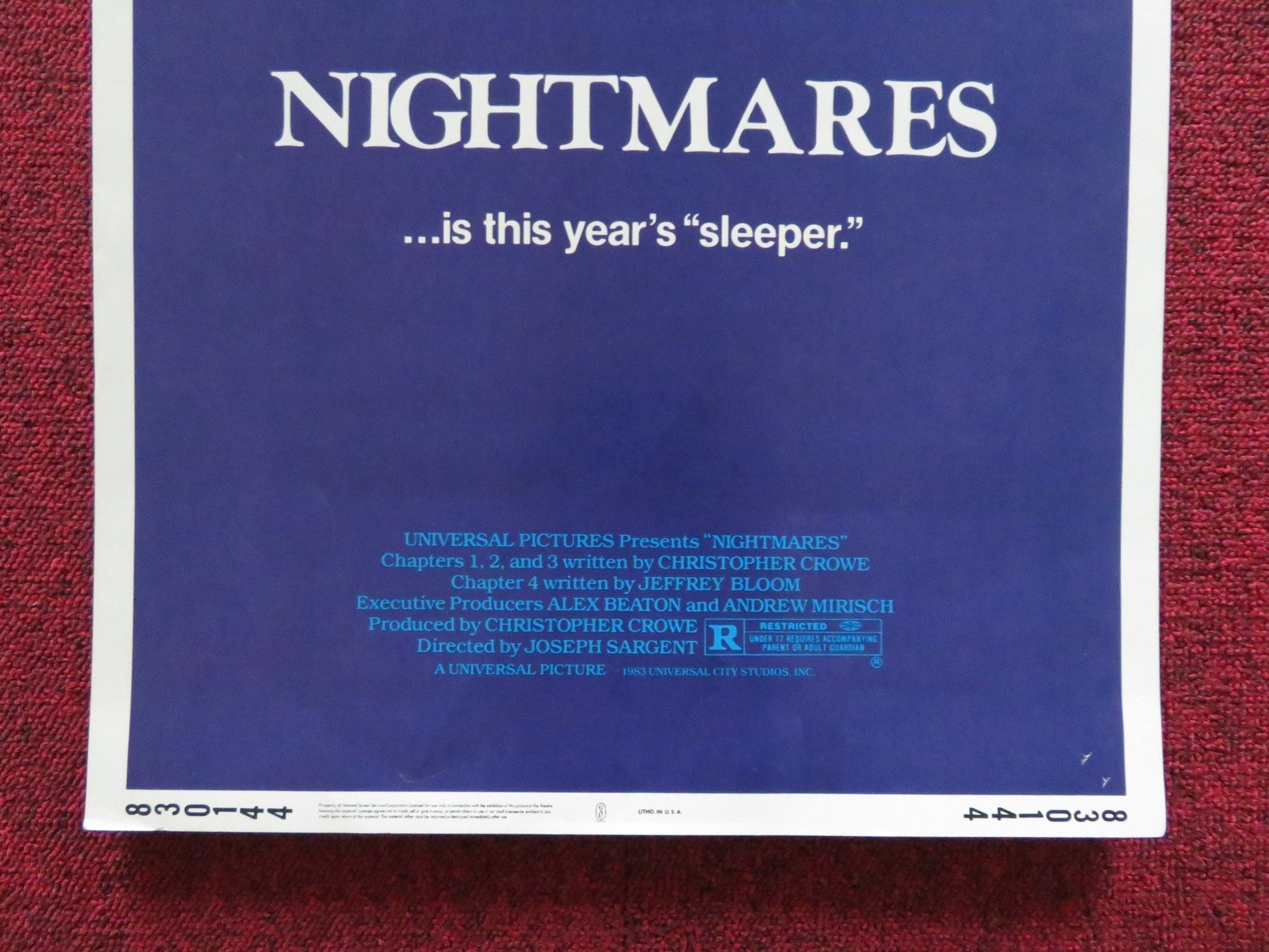 NIGHTMARES US INSERT (14"x 36") POSTER JENNY NEUMANN GARY SWEET 1983 Rendezvous Cinema Movie posters