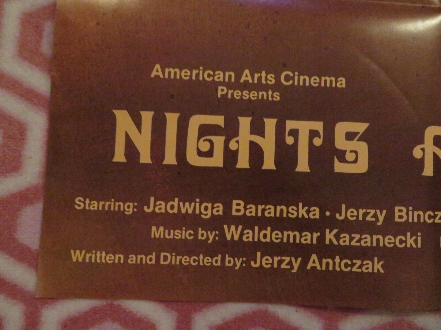NIGHTS AND DAYS/ Noce i dnie (34"x22.5")FOLDED US ONE SHEET POSTER J ANTCZAK '75 Movie posters