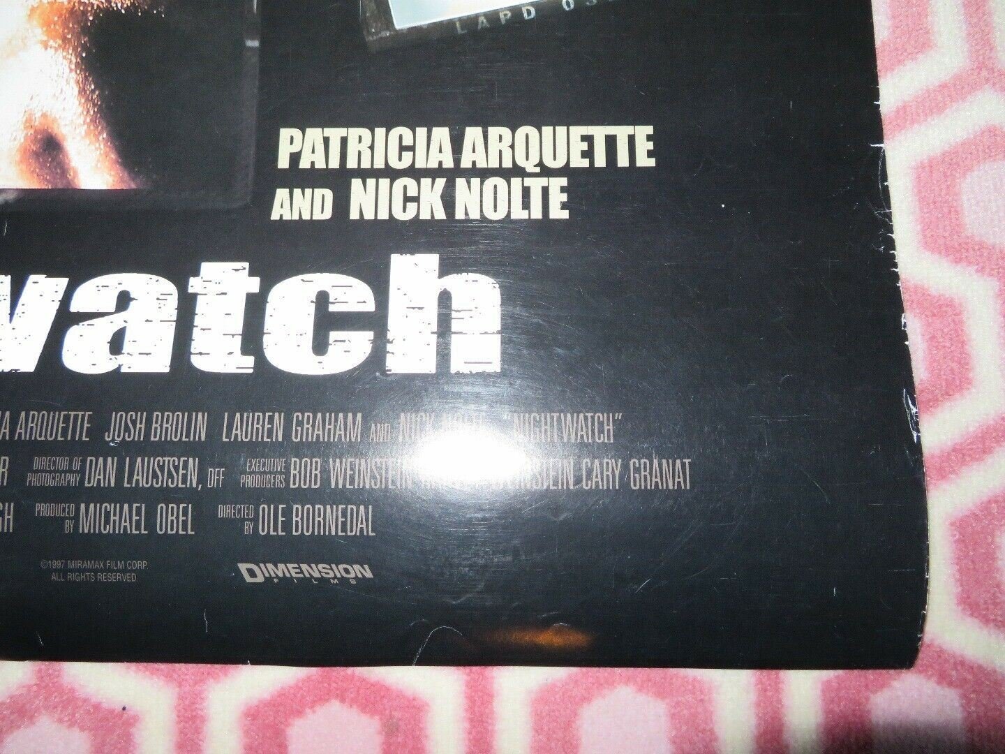 NIGHTWATCH US ONE SHEET ROLLED POSTER EWAN MCGREGOR JOSH BROLIN 1997 Movie posters