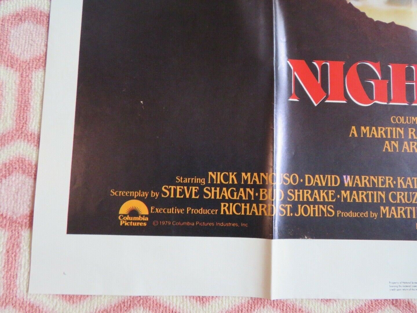 NIGHTWING US ONE SHEET POSTER NICK MANCUSO DAVID WARNER 1979 Movie posters