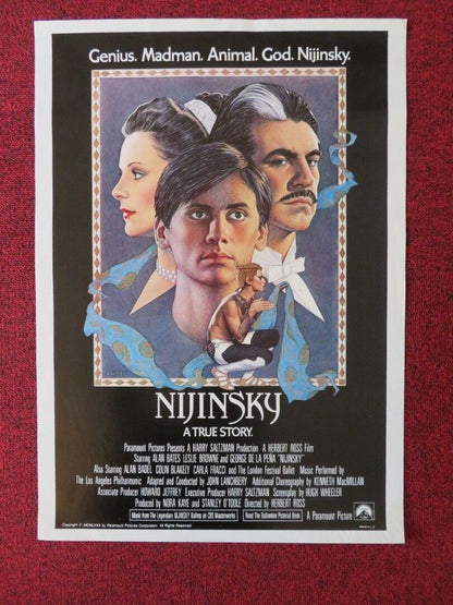 NIJINSKY US ROLLED (24"x17") POSTER ALAN BATES GEORGE DE LA PENA 1980 Movie posters