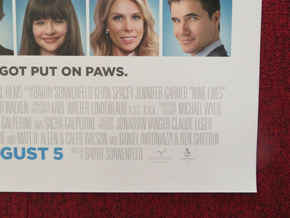 NINE LIVES US ONE SHEET ROLLED POSTER JENNIFER GARNER KEVIN SPACEY 2016 Movie posters