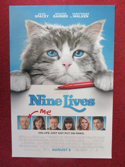 NINE LIVES US ONE SHEET ROLLED POSTER JENNIFER GARNER KEVIN SPACEY 2016 Movie posters