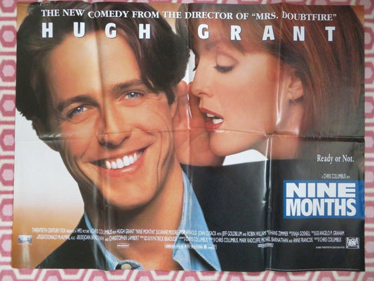 NINE MONTHS BRITISH QUAD (30"x 40") POSTER HUGH GRANT JULIANNE MOORE 1995 Rendezvous Cinema Movie posters