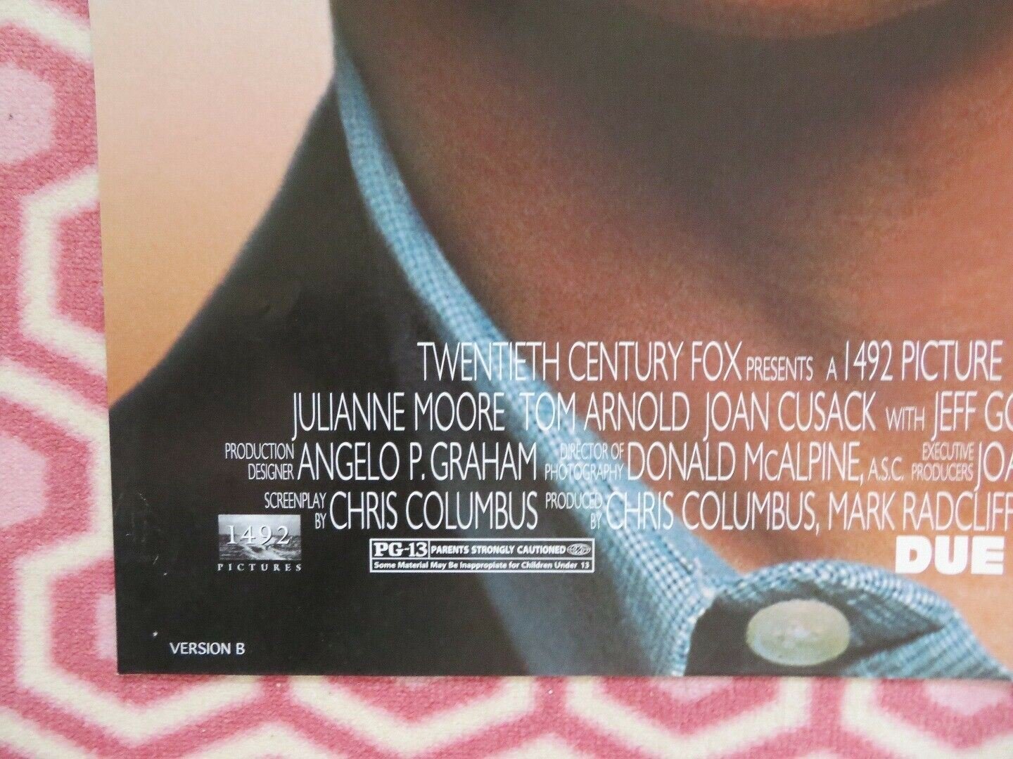 NINE MONTHS - VERSON B ONE SHEET POSTER FOLDED HUGE GRANT CHRIS COLUMBUS 1995 Movie posters