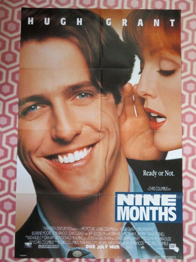 NINE MONTHS - VERSON B ONE SHEET POSTER FOLDED HUGE GRANT CHRIS COLUMBUS 1995 Movie posters