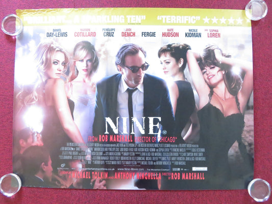 NINE UK QUAD (30"x 40") ROLLED POSTER DANIEL DAY - LEWIS NICOLE KIDMAN 2009 Rendezvous Cinema Movie posters