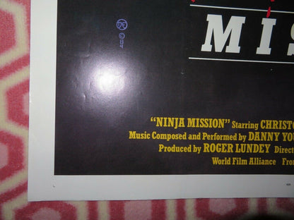NINJA MISSION FOLDED US ONE SHEET POSTER CHRISTOPHER KOHLBERG HANNA POLA 1984 Movie posters