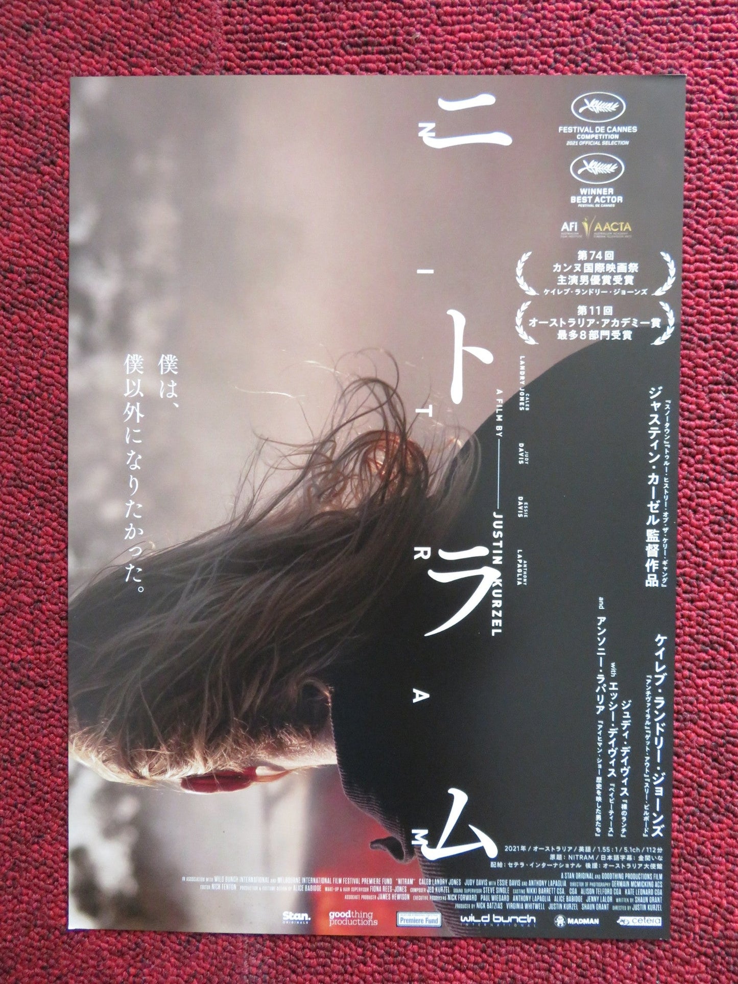 NITRAM JAPANESE CHIRASHI (B5) POSTER CALEB LANDRY JONES JUDY DAVIS 2021 Rendezvous Cinema Movie posters