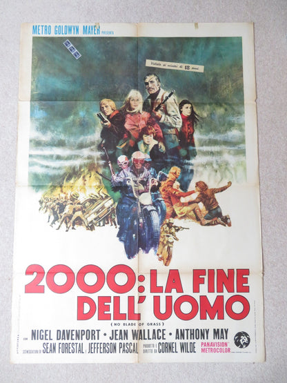 NO BLADE OF GRASS ITALIAN 2 FOGLIO POSTER NIGEL DAVENPORT JEAN WALLACE 1970 Rendezvous Cinema Movie posters