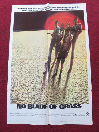 NO BLADE OF GRASS - STYLE B FOLDED US ONE SHEET POSTER NIGEL DAVENPORT 1971 Rendezvous Cinema Movie posters