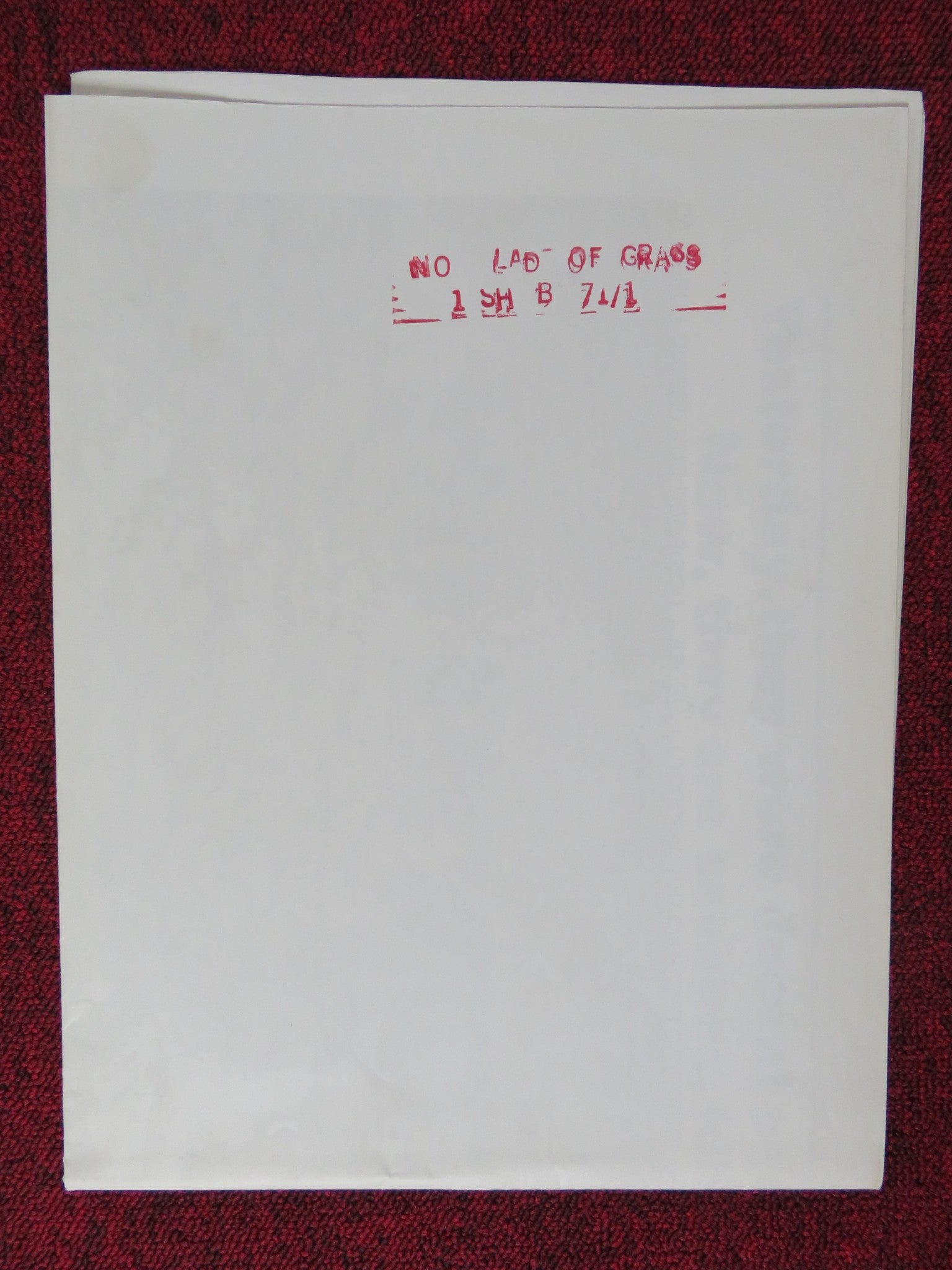 NO BLADE OF GRASS - STYLE B FOLDED US ONE SHEET POSTER NIGEL DAVENPORT 1971 Rendezvous Cinema Movie posters