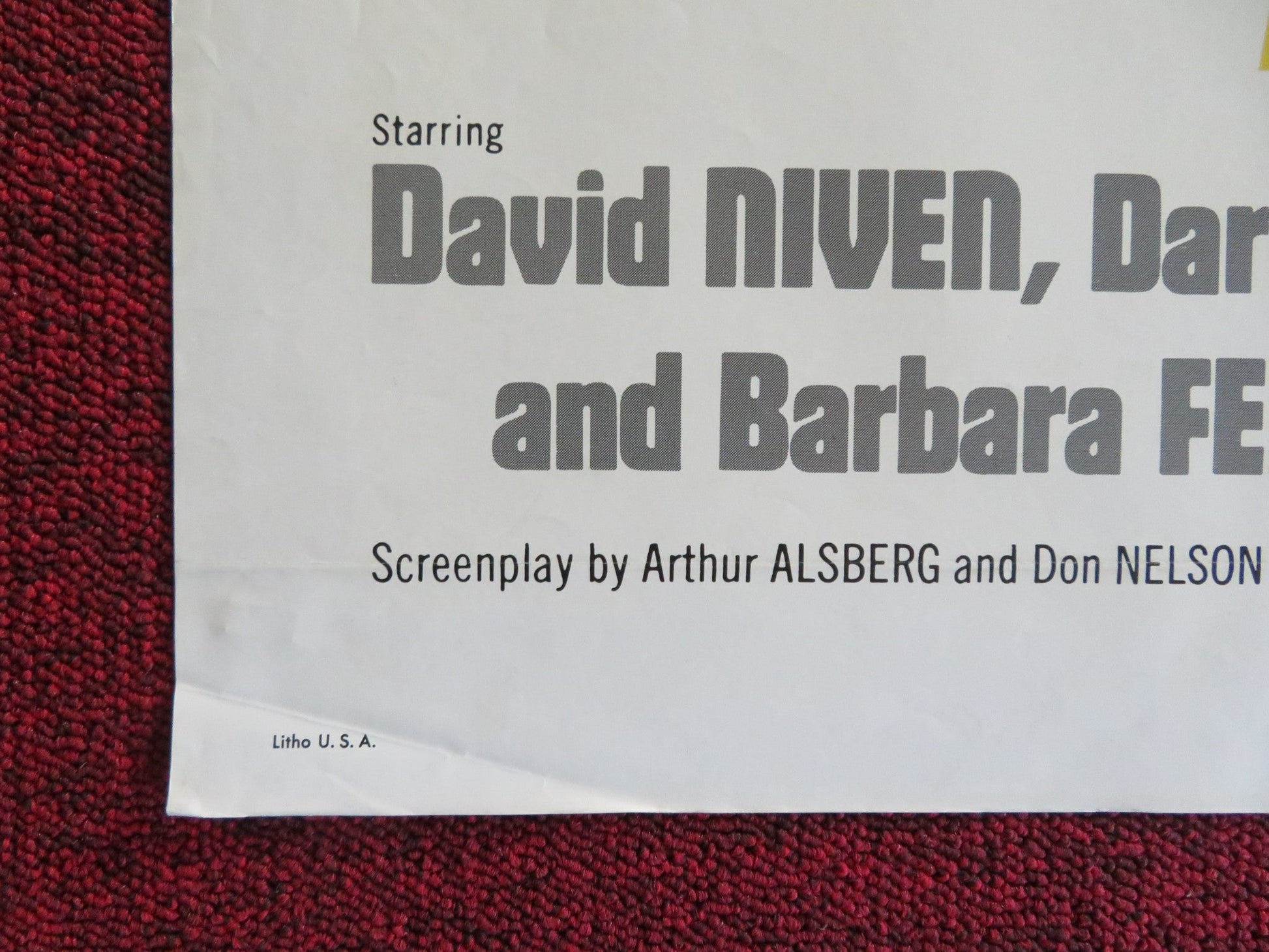 NO DEPOSIT, NO RETURN FOLDED US ONE SHEET POSTER DISNEY DAVID NIVEN 1975 Rendezvous Cinema Movie posters