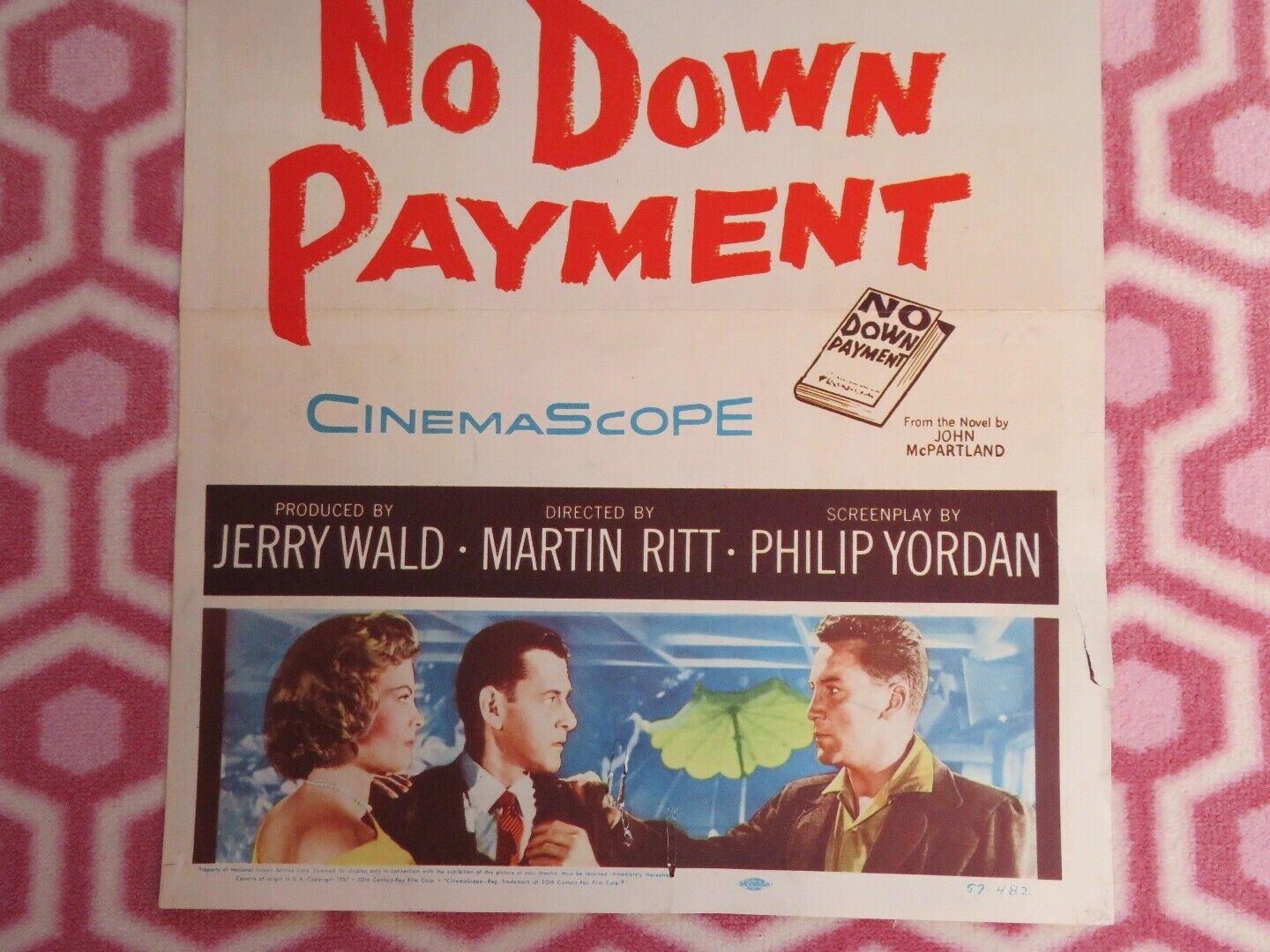 NO DOWN PAYMENT US INSERT (14"x 36") POSTER JOANNE WOODWARD SHEREE NORTH 1957 Movie posters