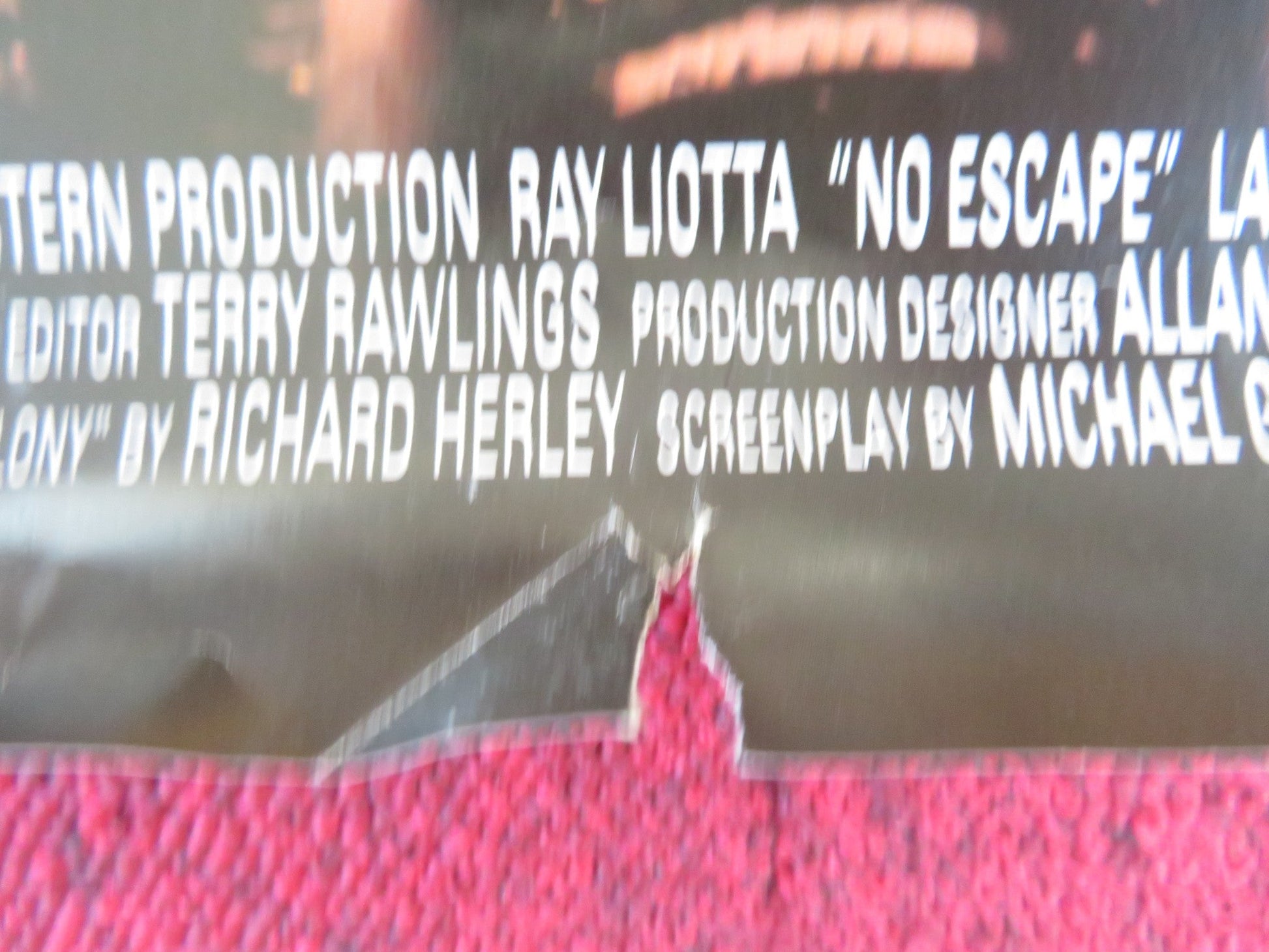 NO ESCAPE VHS VIDEO POSTER ROLLED RAY LIOTTA LANCE HENRIKSEN 1994 Rendezvous Cinema Movie posters