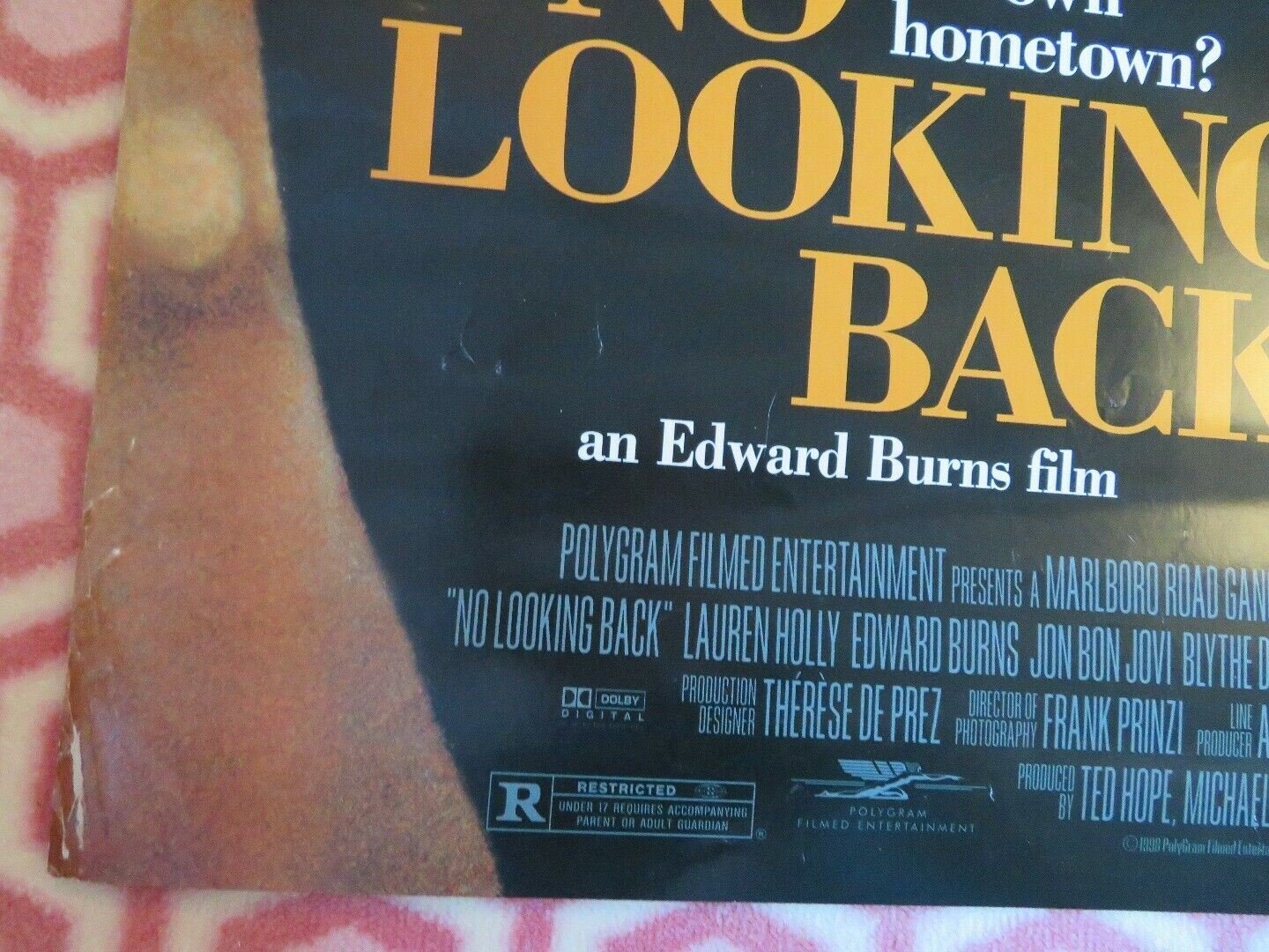 NO LOOKING BACK US ONE SHEET ROLLED POSTER LAUREN HOLLY JON BON JOVI Movie posters
