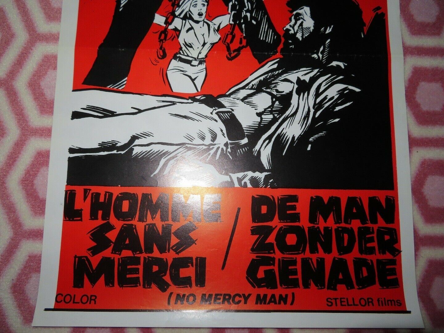 NO MERCY MAN/ L'HOMME SANS MERCI BELGIUM (21"x 14") POSTER STEVE SANDOR 1973 Movie posters