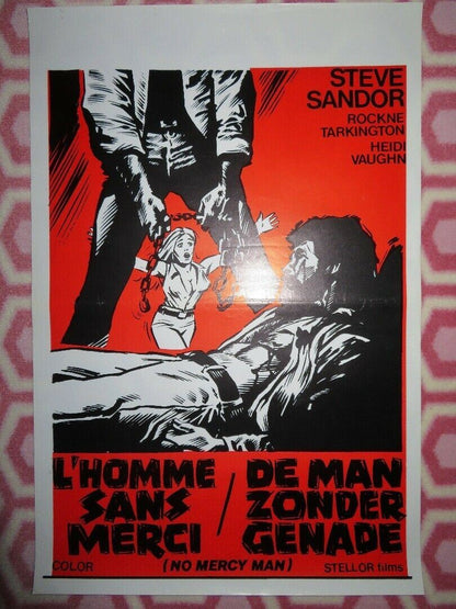 NO MERCY MAN/ L'HOMME SANS MERCI BELGIUM (21"x 14") POSTER STEVE SANDOR 1973 Movie posters